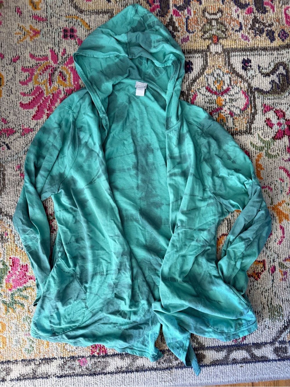 Chico’s Zenergy Green Tie Dye Cardigan